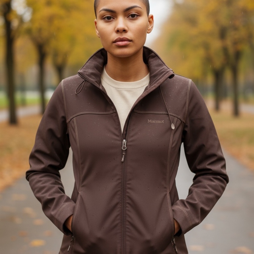 Marmot Women's Soft Shell Dark Brown Jacket Size Md - Picture 5 of 5